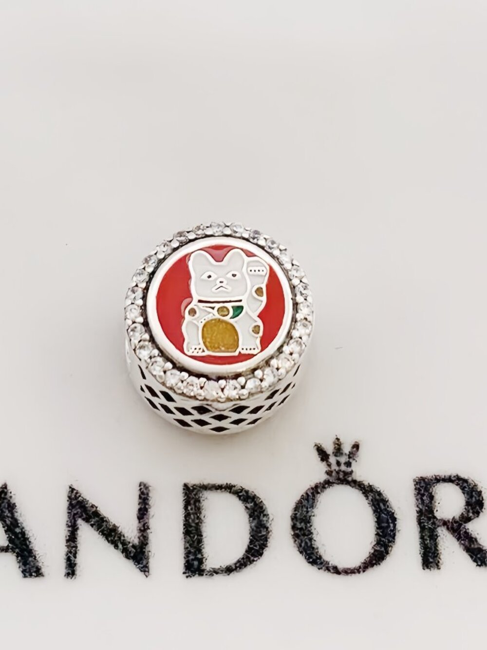 Pandora Double-sided Lucky Cat wealth Bead Charm